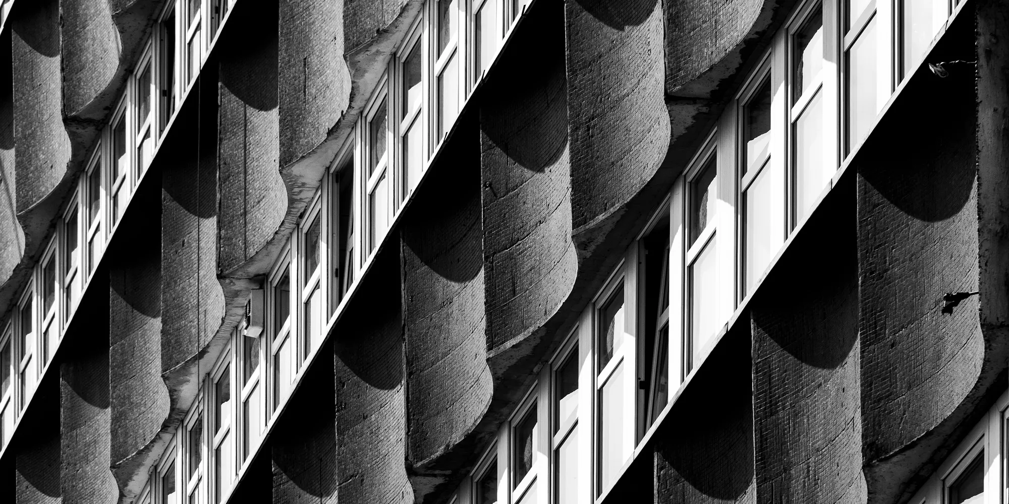 Details of post = modernist buildings
