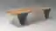 Bench with Perforated Metal Supports