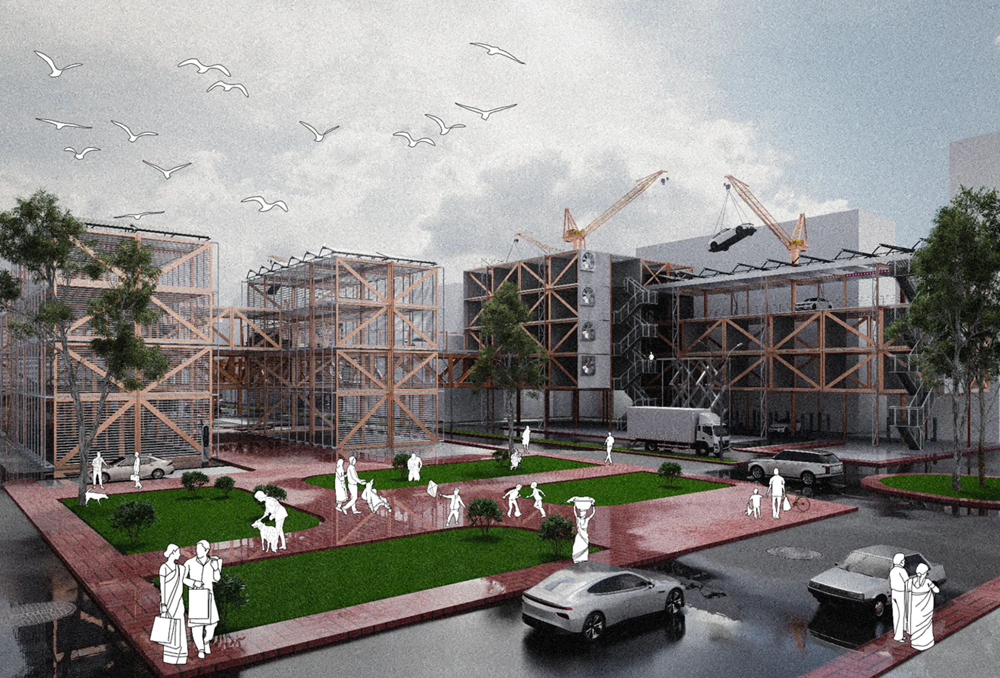 Community Space with Commercial and Service Module