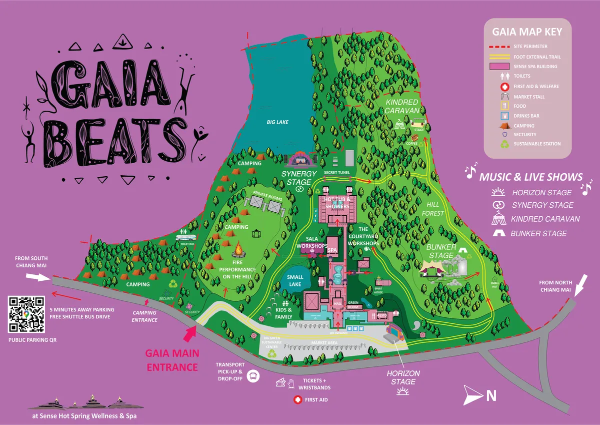 Gaia Beats Festival Site Map