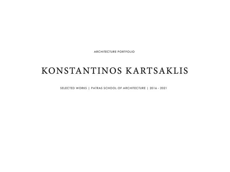 Architecture Portfolio - Kartsaklis Konstantinos