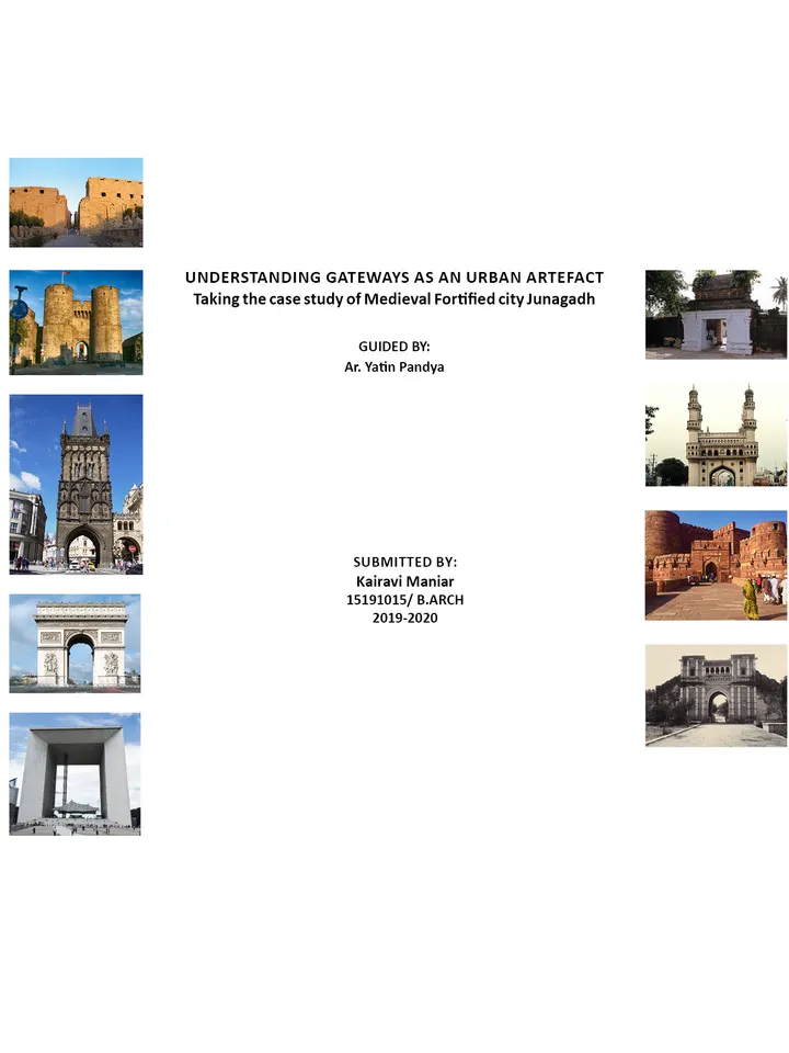 Understanding gateways as an Urban Artefact - Taking the case study of Medieval Fortified City Junagadh