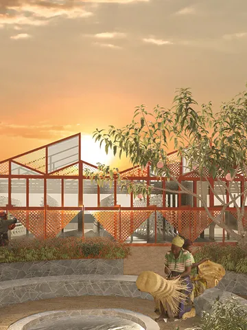 Social aquaponics farm idea