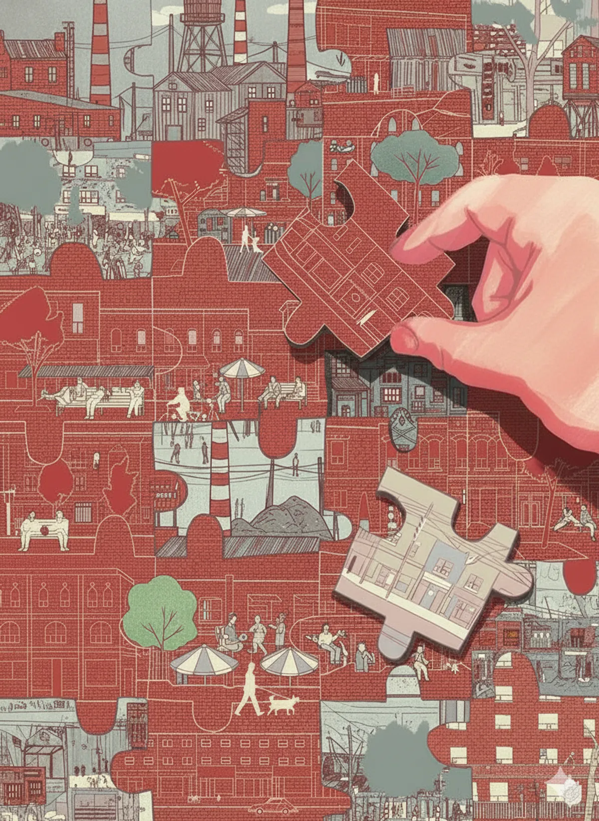 From Sociofugal Grids to Sociopetal grounds: Third places as tools for rehumanising the industrial landscape