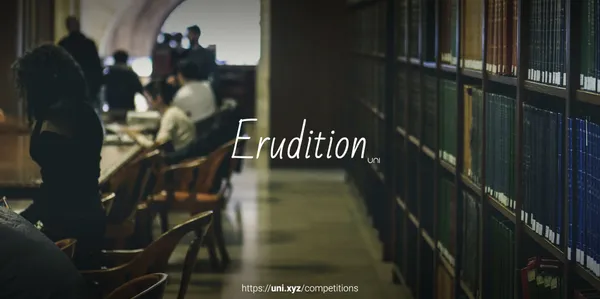 Erudition competition banner